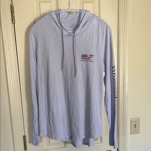 Vineyard Vines Men's Light Blue Hoodie with Logo